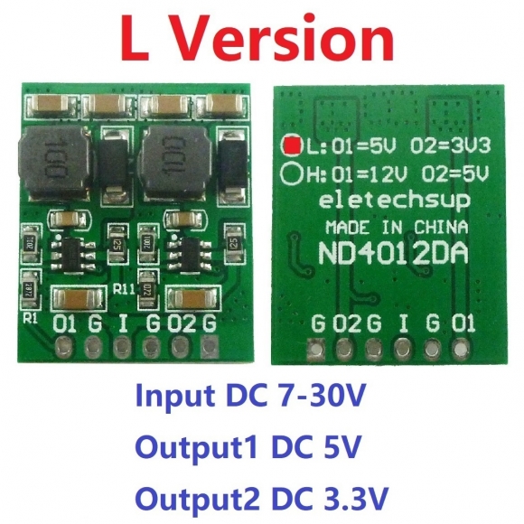 ND4012DA Low 10W 2 Channels Multiple Switching Power Supply Module 3.3V 5V 12V Dual Output DC DC Step-Down Buck Converter Board