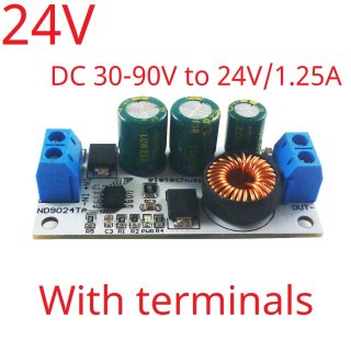 ND9024TA 24V 2.5A DC 10-90V to 5V 12V 24V DC-DC Converter High-Voltage Buck Regulator Module for Lion Lipo LiFePO4 Lead-acid Solar battery