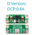 NDOV05MB D ILIM 800MA DC 3.3-5V 0.2-2.5A Overvoltage Overcurrent Power Supply Protector OCP OVP UVLO OTP Protection Module for 18650 Lion Lifepo4 NIMH