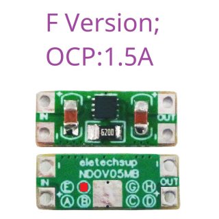 NDOV05MB F ILIM 1500MA 1.5A DC 3.3-5V 0.2-2.5A Overvoltage Overcurrent Power Supply Protector OCP OVP UVLO OTP Protection Module for 18650 Lion Lifepo4 NIMH