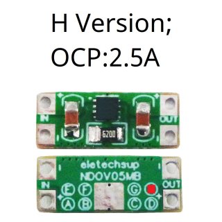 NDOV05MB H ILIM 2.5A 2500m DC 3.3-5V 0.2-2.5A Overvoltage Overcurrent Power Supply Protector OCP OVP UVLO OTP Protection Module for 18650 Lion Lifepo4 NIMH