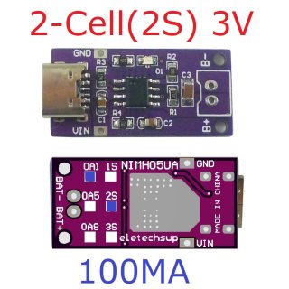 NIMH05UA 2S 0.1A TYPE-C 2 Cell NIMH Battery Charger Module 1.5V 3V 4.5V for 1.2V 2.4V 3.6V Nickel-Metal Hydride Battery 100MA