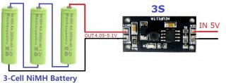 NIUP11TA 3Cell 1.2V-9.6V NiMH NiCd Rechargeable Battery Charger Charging Module Input DC 5V Board