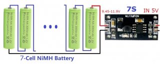NIUP11TA 7Cell 1.2V-9.6V NiMH NiCd Rechargeable Battery Charger Charging Module Input DC 5V Board