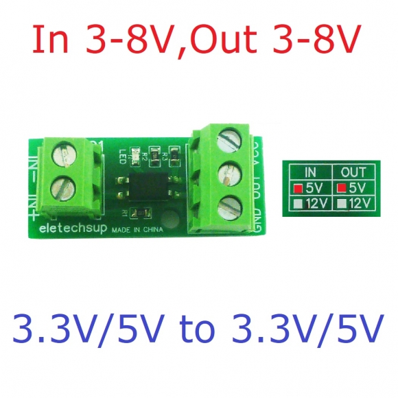 OP11A01 In 5V Out 5V 3-24V NPN PNP Signal Mutual Converter Logic Level Isolator for PLC RS485 Digital IO Module