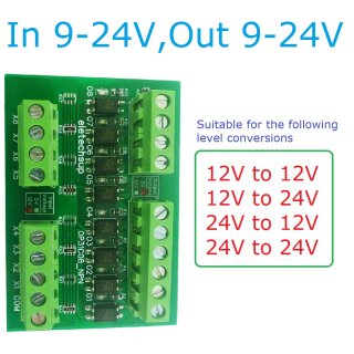 OP31C08 In 9-24V Out 9-24V PNP to PNP 8ch PLC Digital Switch IO Isolation Protection Board 3.3V 5V 12V 24V Logic Level Converter NPN PNP Wet Contact