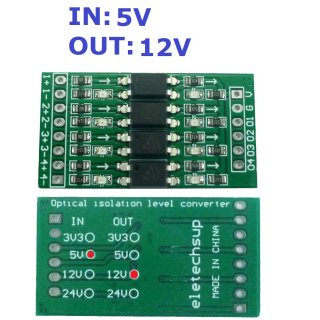 OP71A04 5V 12V NPN Active Low 10Khz DI-DO Digital Switch Optical Isolation Module Logic Level Converter for PLC RS485 IO Communication