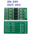 OP71A04 24V 3.3V NPN Active Low 10Khz DI-DO Digital Switch Optical Isolation Module Logic Level Converter for PLC RS485 IO Communication