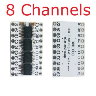 OPDIC08 8 Channels DC 3.3V 5V Digital Isolation Communication Module 150Kbps TTL LvTTL Level Converter for UART SPI IIC RS485 GPIO