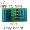 OPMSA04 NPN Input 3.3-5V NPN Output 4CH DC 3.3-24V 0-2kHz PWM Signal Amplifier NPN/PNP Logic Level Converter LED Driver 5A IO Current Amplifier