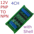 OPMSA04 PNP Input 12-24V NPN Output 4CH DC 3.3-24V 0-2kHz PWM Signal Amplifier NPN/PNP Logic Level Converter LED Driver 5A IO Current Amplifier