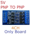 OPMSA04 PNP Input 3.3-5V PNP Output 4CH DC 3.3-24V 0-2kHz PWM Signal Amplifier NPN/PNP Logic Level Converter LED Driver 5A IO Current Amplifier
