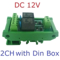 PDMRB02 DC12V 2CH NPN/PNP 30mA to 10A Digital IO Amplifier Relay Module PLC IO Board for PTZ RS485 Industrial Control