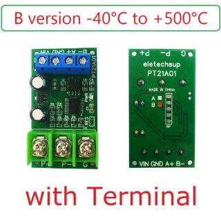 PT21A01 DC 12V -40~550 Celsius 1CH Celsius PT100 RTD Thermocouple Celsius Fahrenheit Wide RS485 Temperature Measurement Modbus RTU Board Sensor Module