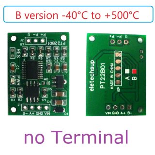 PT22B01 DC 12V -40~550 Celsius 1CH Celsius PT100 RTD Thermocouple Celsius Fahrenheit Wide RS485 Temperature Measurement Modbus RTU Board Sensor Module