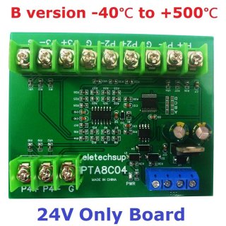 PTA8C04 4CH DC 24V -40~500 Celsius PT100 Thermocouple Temperature Sensor Module Modbus RTU Platinum Thermal Resistance Collector