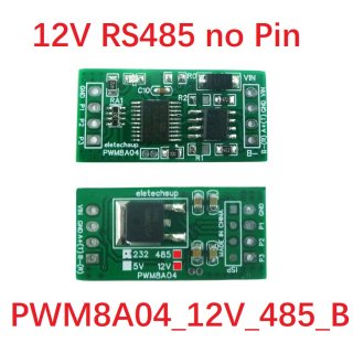 PWM8A04 DC 12V 3CH RS485 1Hz-20kHz Duty Cycle Frequency Adjustable PWM Square Wave Pulse Generator Modbus RTU