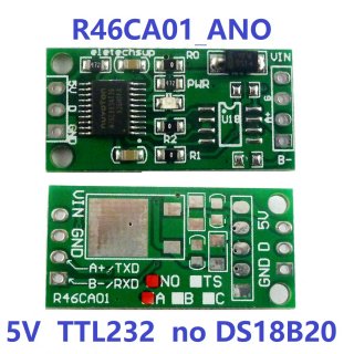 R46CA01 ANO 5V TTL232 NO DC 3.7-25V DS18B20 RS485 RS232 TTL Modbus RTU Temperature Sensor Remote Acquisition Monitor Module For Arduino PC PLC MCU