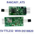 R46CA01 ATS 5V TTL232 TS DC 3.7-25V DS18B20 RS485 RS232 TTL Modbus RTU Temperature Sensor Remote Acquisition Monitor Module For Arduino PC PLC MCU