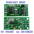 R46CA01 5V RS485 NO TS DC 3.7-25V DS18B20 RS485 RS232 TTL Modbus RTU Temperature Sensor Remote Acquisition Monitor Module For Arduino PC PLC MCU