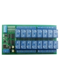 R4D3B16 16CH 12V 10A DIN Rail Box PLC Expansion Board RS485 Modbus RTU Relay Module