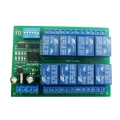 R4D8A08 DC 12V 8 Channel RS485 Relay Module Modbus RTU UART Remote Control Switch DIN35 C45 Rail Box for PLC PTZ Camera Security Monito
