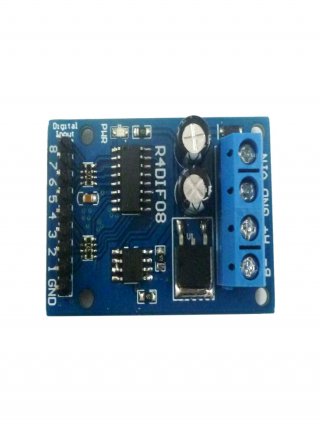R4DIF08 8 Bit Digital Switch TTL LvTTL CMOS IO Input UART RS485 For PLC Expand Relay Industrial Automation