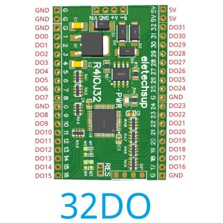 R4IOJ32 32DO Modbus Rtu Digital 5V 3.3V TTL IO RS485 2.54mm Pin Core Board