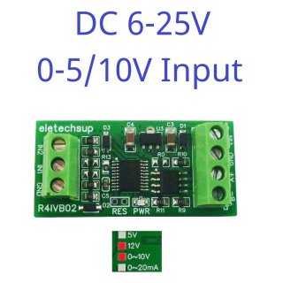 R4IVB02 Power 6-25V IN 0-10V Low-Cost 2-AI Modbus RS485 Voltage Current 12Bit ADC Collection Module 4-20mA 0-10V PLC HMI Analog Remote IO Expansion Board