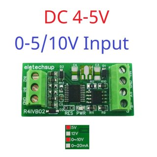 R4IVB02 Power 5V IN 0-10V Low-Cost 2-AI Modbus RS485 Voltage Current 12Bit ADC Collection Module 4-20mA 0-10V PLC HMI Analog Remote IO Expansion Board