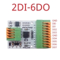 R4SLS08 2DI 6DO DC 12V 24V Quick Wiring Connector RS485 Modbus Remote IO NPN PNP DI-DO Module 141R Spring Terminal Block for Relay Smart Home