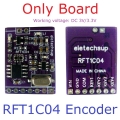 RFT1C04 Transmitter for RFR1A04 Receiver 4CH AES128 Encryption Codec Remote Control Module 433M Superheterodyne Transceiver replace PT2262 EV1527 HC301