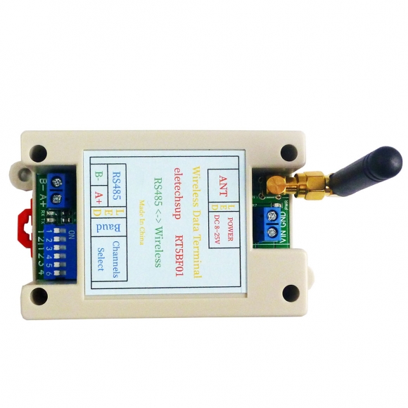 RT5BF01 N4RFA04 DC 12V 433M Wireless RS485 IO Point-to-Point Master-Slave RF Transceiver Relay Swicth Board for Water Pump LED PTZ PLC