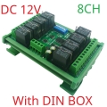 RYN408F 12V 8CH Relay Pluggable Modbus Remote IO Module Baud Rate Slave ID Dip Switch Selection Easy To Use Multi-function Switch Board