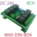 RYN408F 24V 8CH Relay Pluggable Modbus Remote IO Module Baud Rate Slave ID Dip Switch Selection Easy To Use Multi-function Switch Board