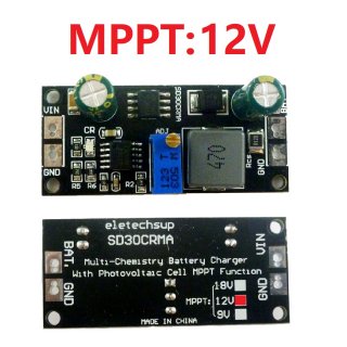 SD30CRMA 12V MPPT Controller 1A 3.2V 3.7V 3.8V 7.4V 11.1V 14.8V Lithium Battery Charger Module For 12V Solar Panels