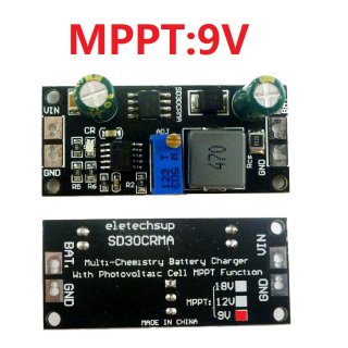 SD30CRMA 9V MPPT Controller 1A 3.2V 3.7V 3.8V 7.4V 11.1V 14.8V Lithium Battery Charger Module For 9V Solar Panels