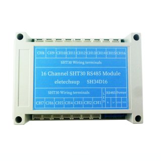 SH34D16 16CH RS485 Temperature & Humidity Collector Module SHT30 SHT3X Sensor Remote acquisition Controller Digital Thermometer