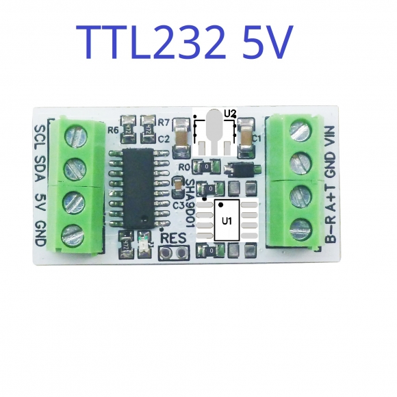 SHA9D01 TTL232 5V Industrial Temperature & Humidity SHT30 Sensor Adapter Board RS485 TTL Modbus Rtu Analog Remote IO SHA9D01 Module HMI PLC Expand